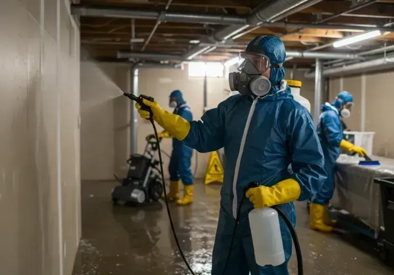 Basement Sanitization and Antimicrobial Treatment process in Plantation, FL